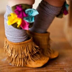 Gracious May Suede Moccasin Boots For Baby And..